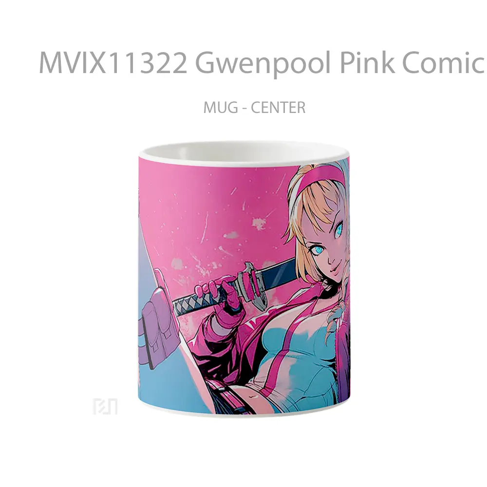Mug Gwenpool Pink Comic Style Mug Aesthetic Koleksi Spesial