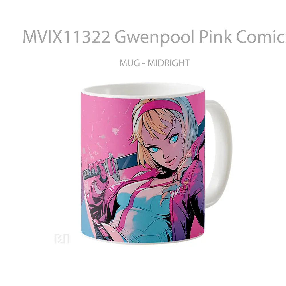 Mug Gwenpool Pink Comic Style Mug Aesthetic Koleksi Spesial - All-side / Desain