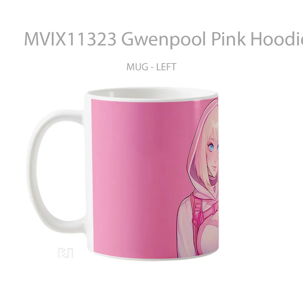 Mug Gwenpool Pink Hoodie Gelas Keramik Desain Unik - All-side / Desain