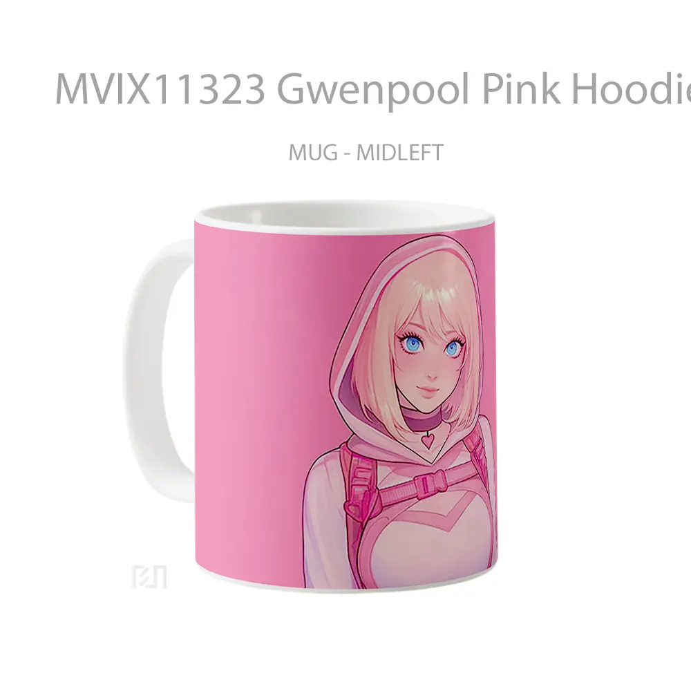Mug Gwenpool Pink Hoodie Gelas Keramik Desain Unik - All-side / Desain