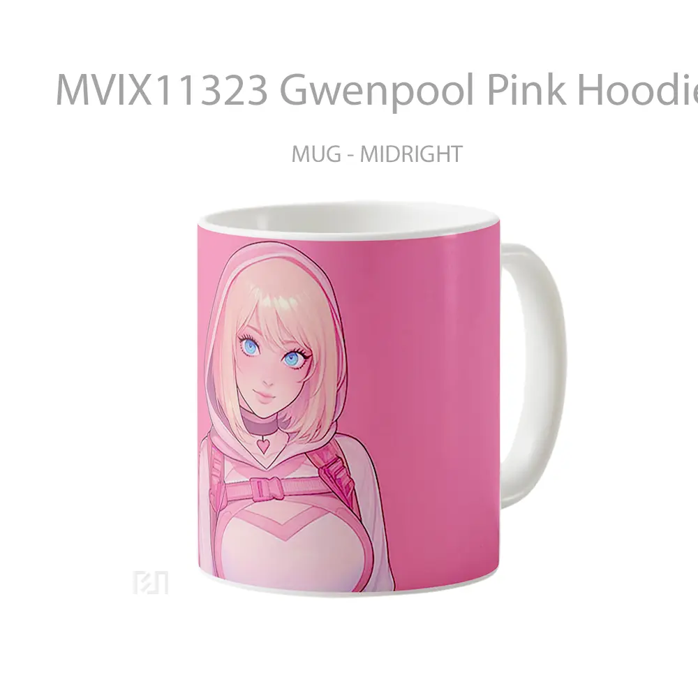 Mug Gwenpool Pink Hoodie Gelas Keramik Desain Unik - All-side / Desain
