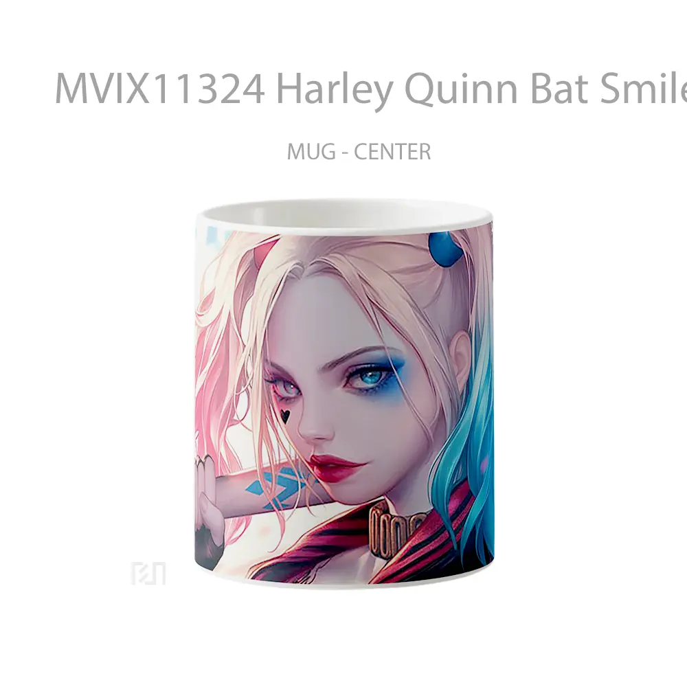 Mug Harley Quinn Bat Smile Hadiah Lucu dan Menarik