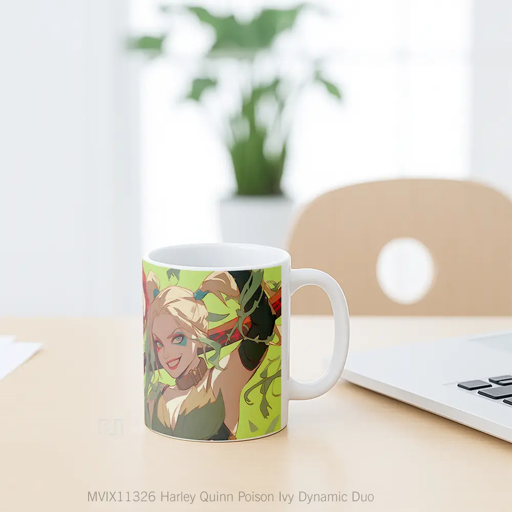 Mug Harley Quinn Poison Ivy Dynamic Duo Mug Aesthetic Koleksi Spesial - All-side / Desain