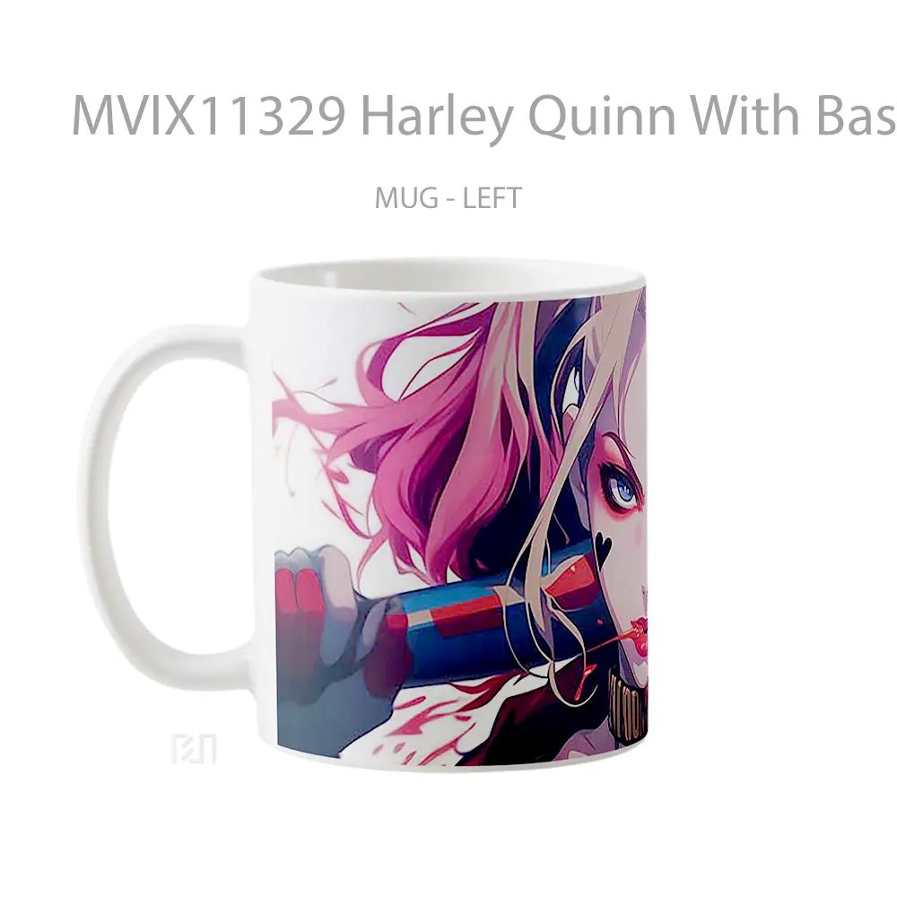 Mug Harley Quinn With Baseball Bat Gelas Keramik Desain Unik - All-side / Desain