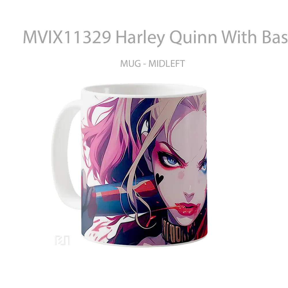Mug Harley Quinn With Baseball Bat Gelas Keramik Desain Unik - All-side / Desain