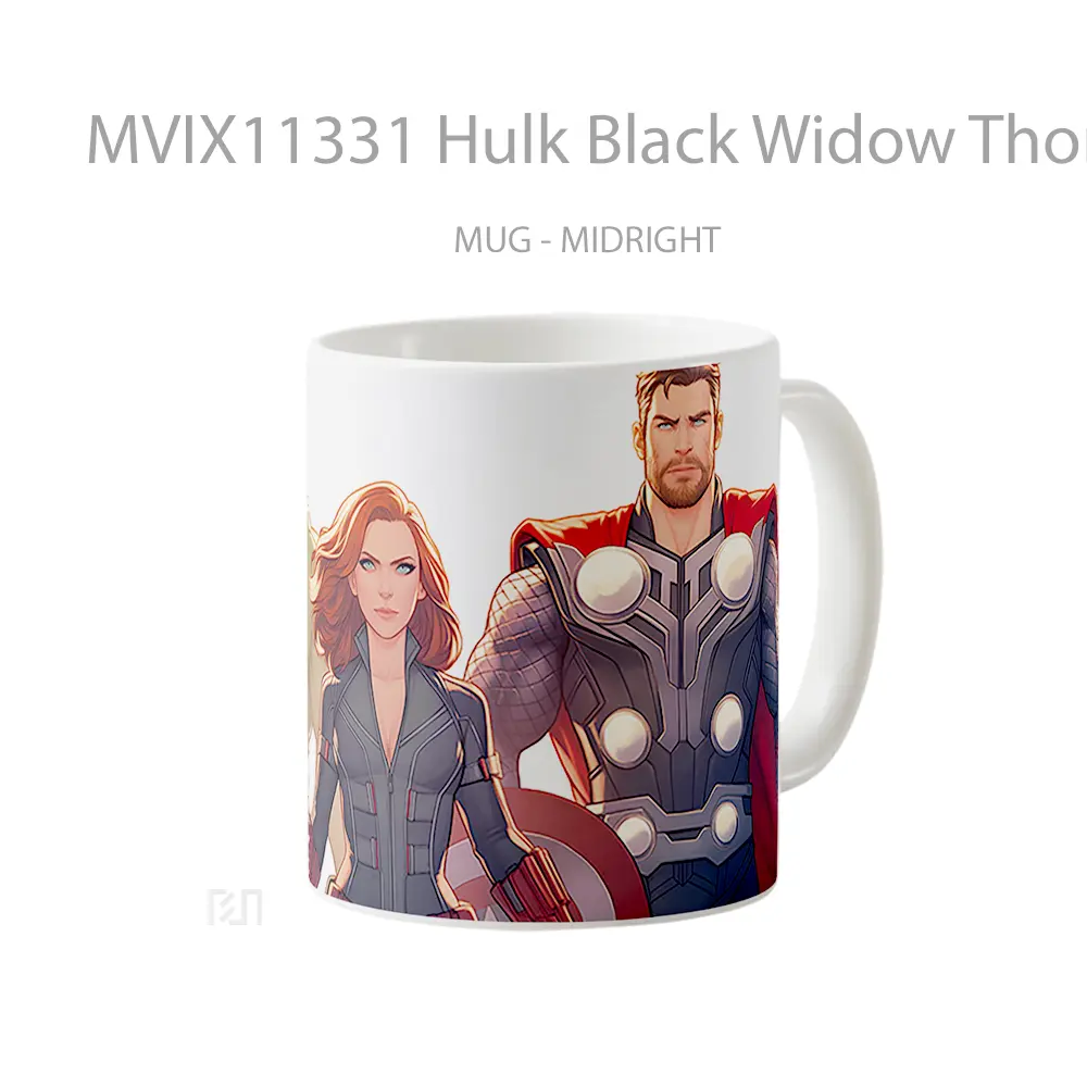 Mug Hulk Black Widow Thor Mug Aesthetic Koleksi Spesial - All-side / Desain