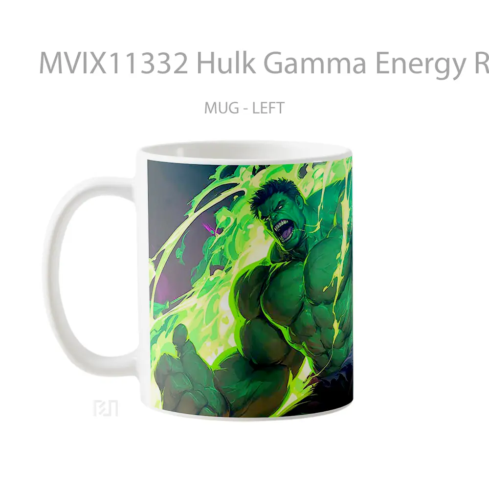 Mug Hulk Gamma Energy Rippling Muscles Mug Aesthetic Koleksi Spesial - All-side / Desain