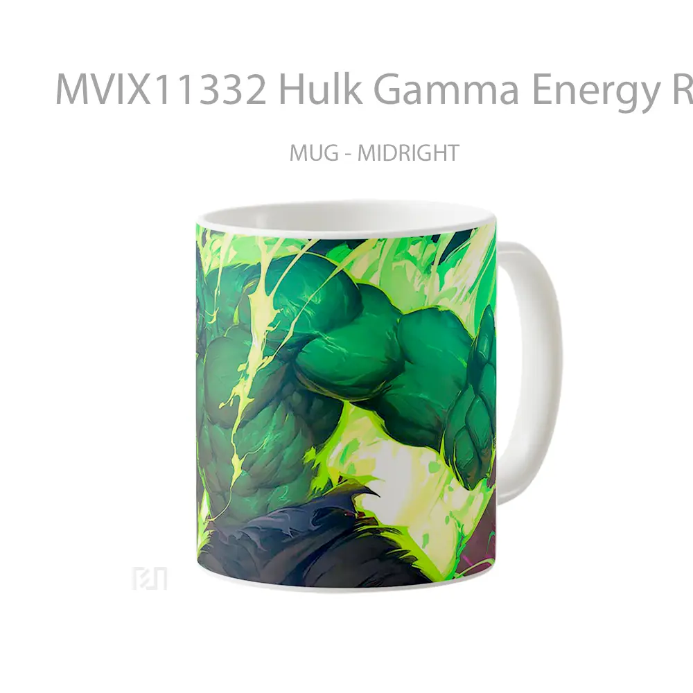 Mug Hulk Gamma Energy Rippling Muscles Mug Aesthetic Koleksi Spesial - All-side / Desain