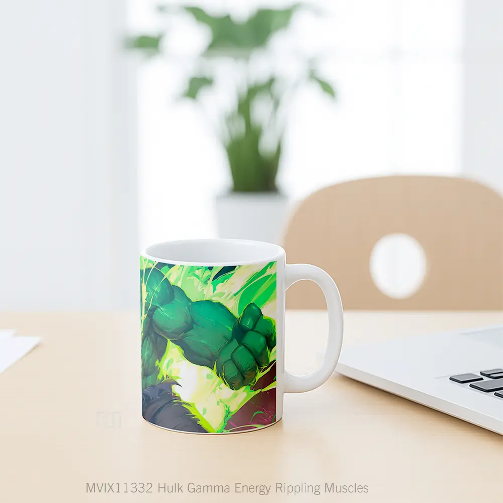 Mug Hulk Gamma Energy Rippling Muscles Mug Aesthetic Koleksi Spesial - All-side / Desain