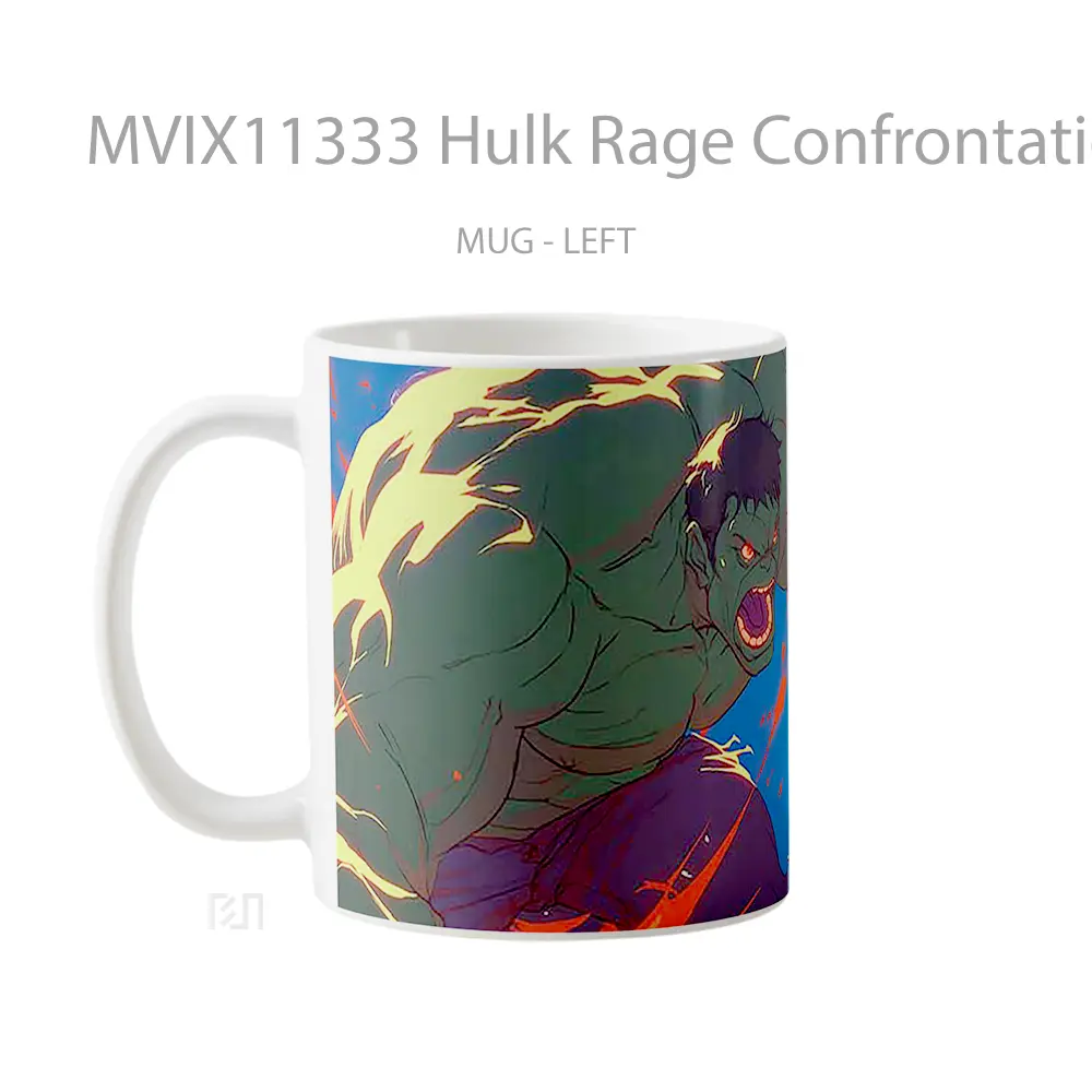 Mug Hulk Rage Confrontation Fiery Power Mug Aesthetic Koleksi Spesial - Tampak Tengah