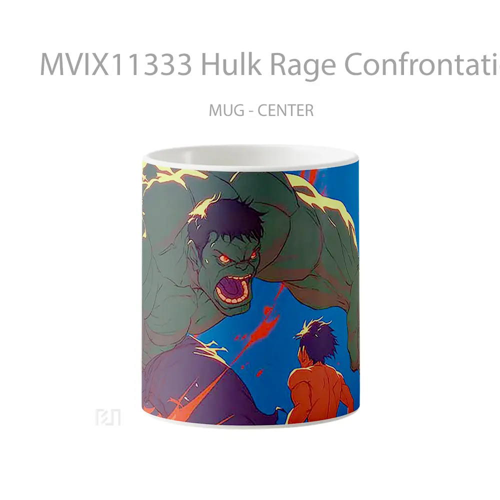 Mug Hulk Rage Confrontation Fiery Power Mug Aesthetic Koleksi Spesial