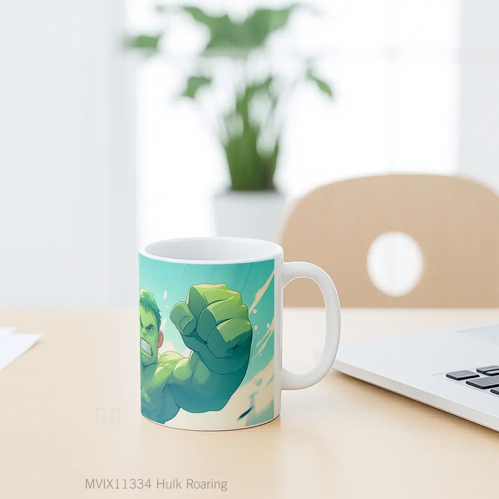 Mug Hulk Roaring Gelas Keramik Desain Unik - All-side / Desain