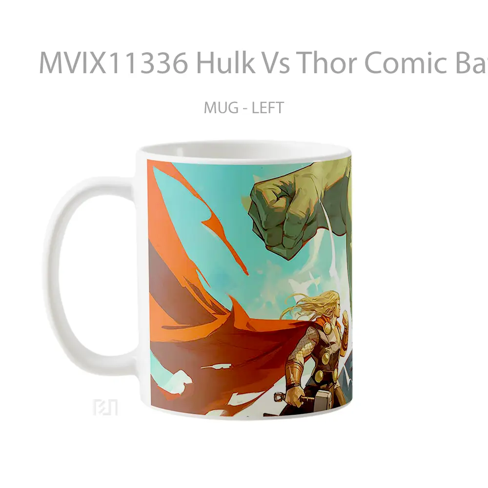 Mug Hulk Vs Thor Comic Battle Mug Aesthetic Koleksi Spesial - All-side / Desain