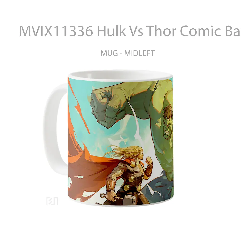 Mug Hulk Vs Thor Comic Battle Mug Aesthetic Koleksi Spesial - All-side / Desain