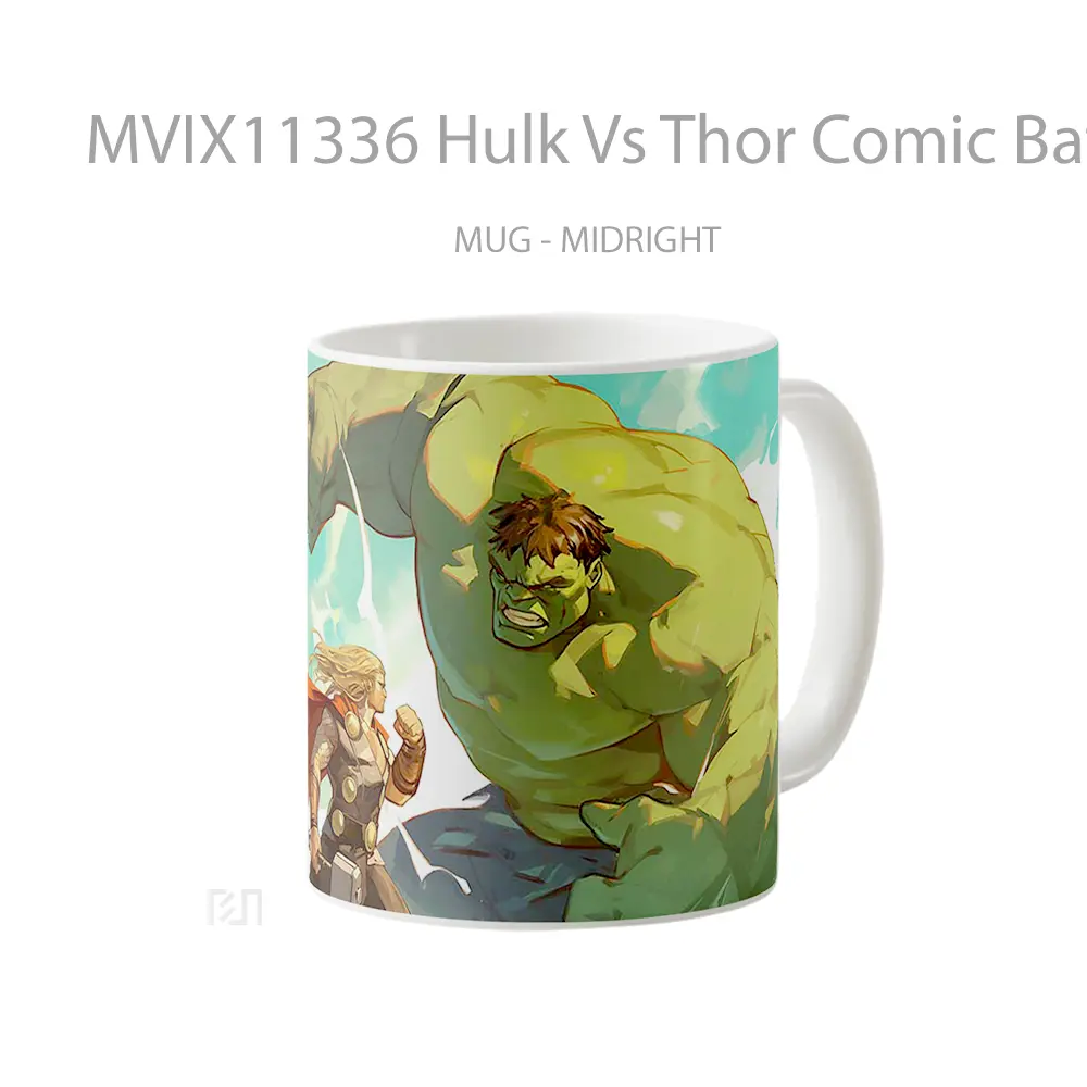 Mug Hulk Vs Thor Comic Battle Mug Aesthetic Koleksi Spesial - All-side / Desain