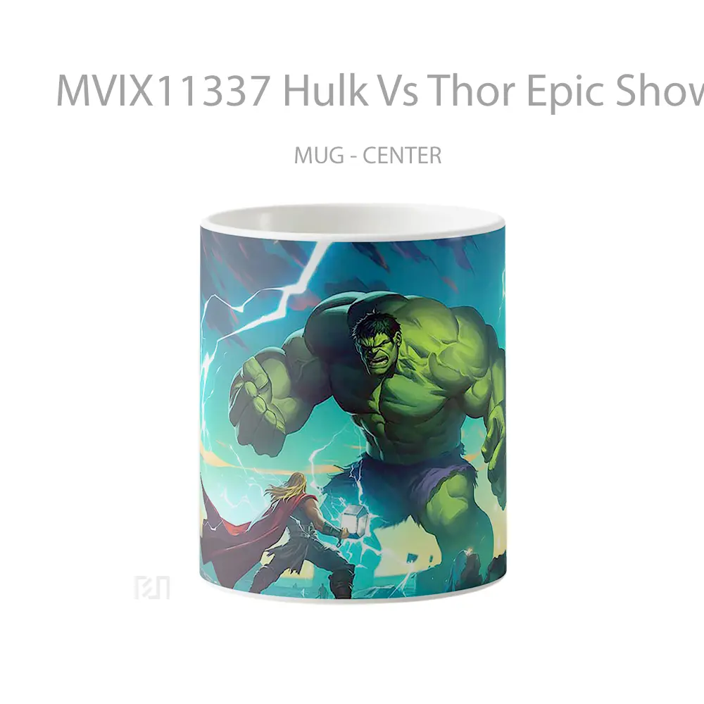 Mug Hulk Vs Thor Epic Showdown Lightning Clash Gelas Keramik Desain Unik