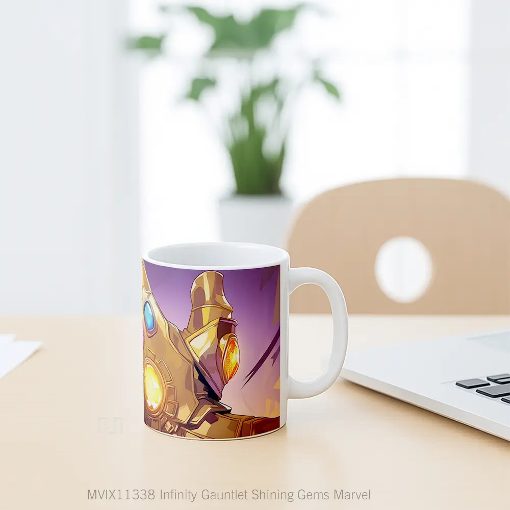 Mug Infinity Gauntlet Shining Gems Marvel Hadiah Spesial Fans Superhero - All-side / Desain
