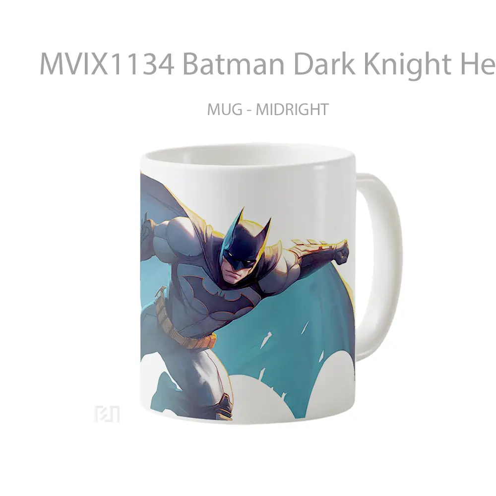 Mug Batman Dark Knight Heroic Strike Mug Anime Populer Koleksi Spesial - All-side / Desain