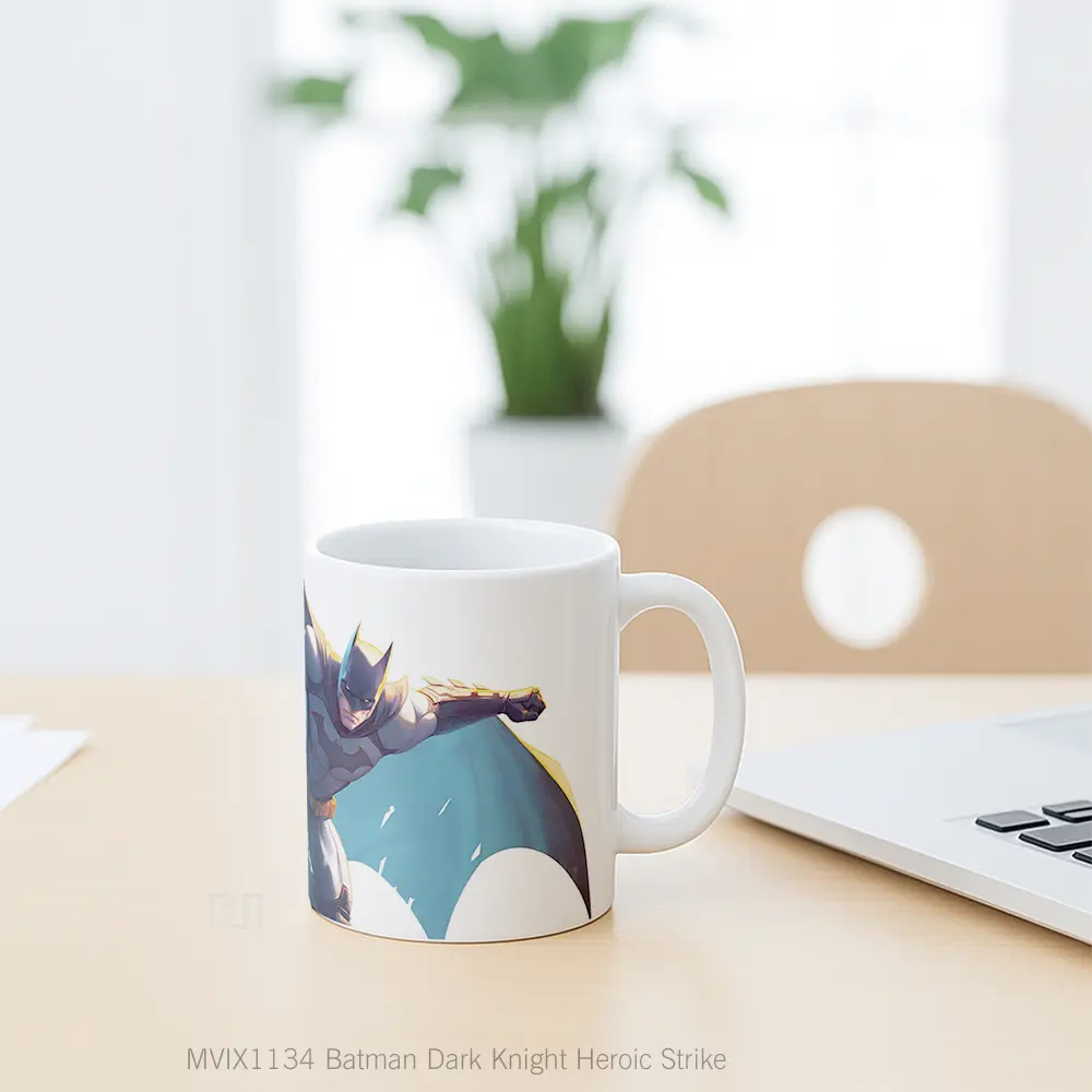 Mug Batman Dark Knight Heroic Strike Mug Anime Populer Koleksi Spesial - All-side / Desain