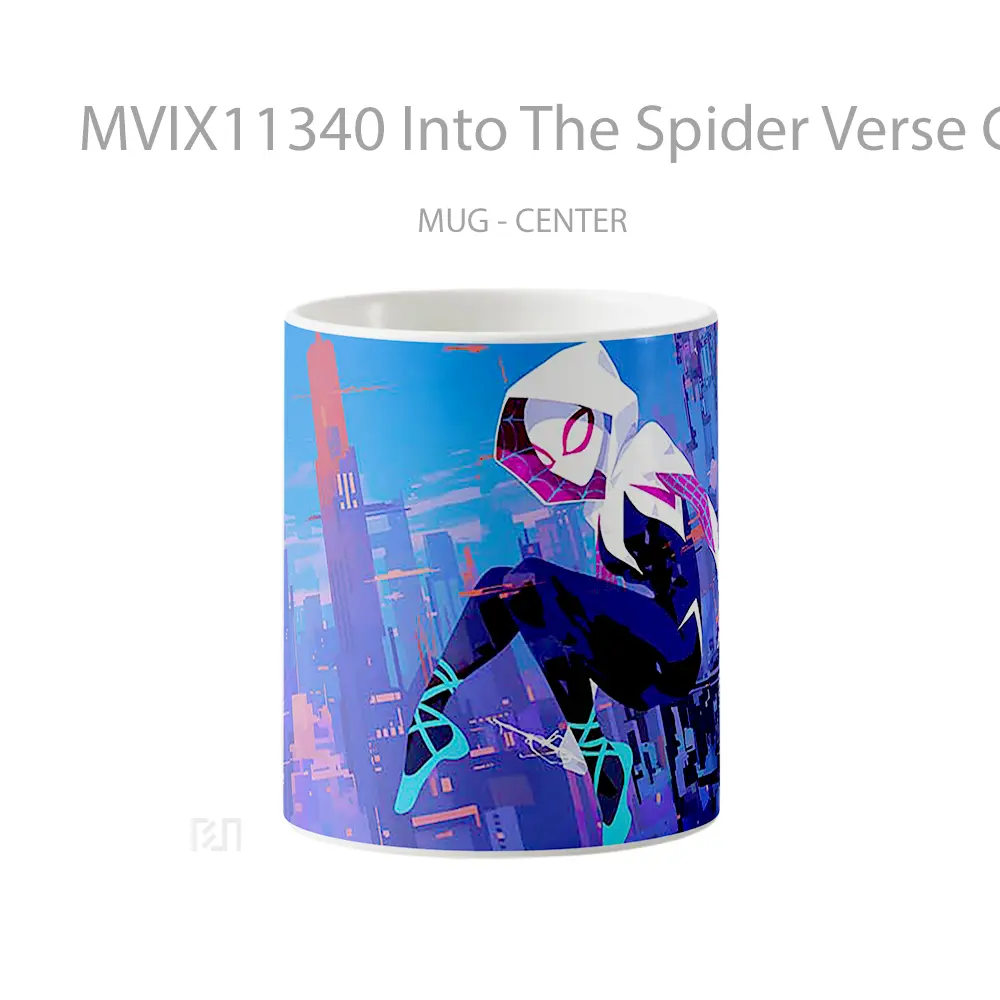 Mug Into The Spider Verse Gwen Stacy City View Gelas Keramik Desain Unik