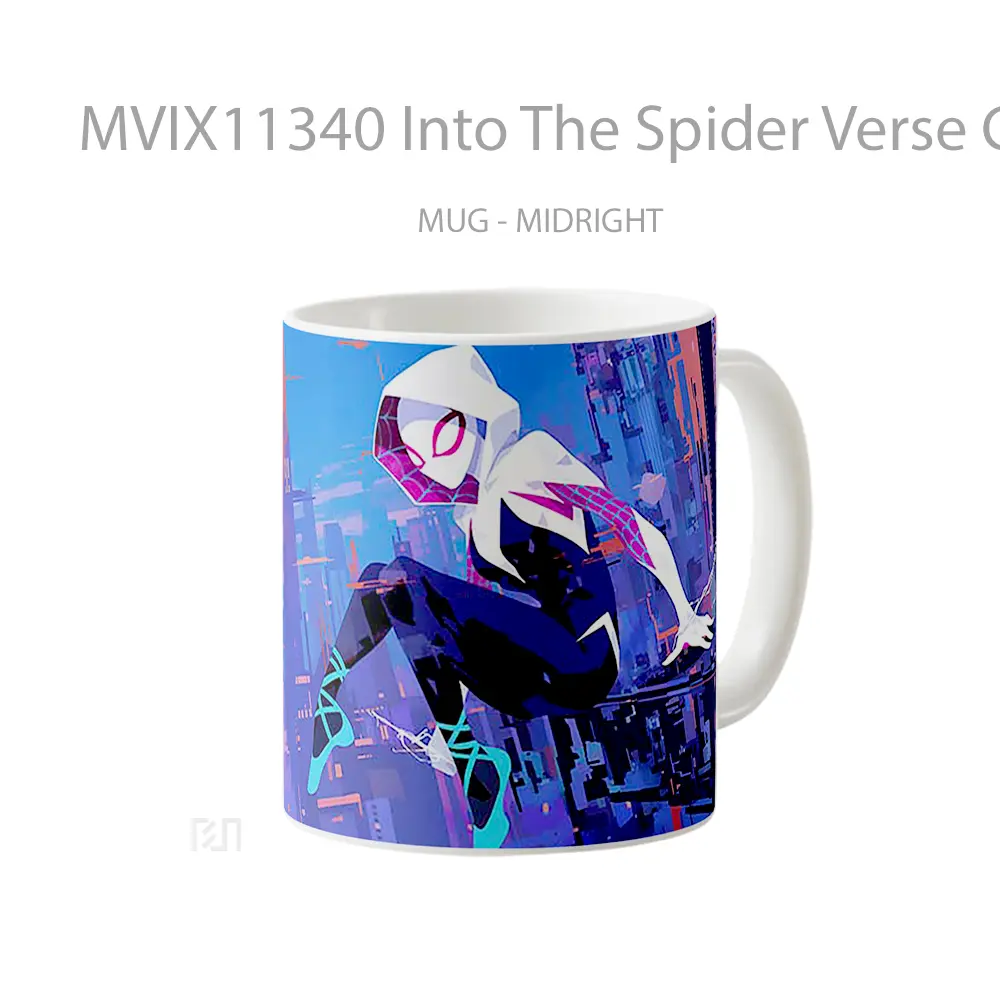 Mug Into The Spider Verse Gwen Stacy City View Gelas Keramik Desain Unik - All-side / Desain