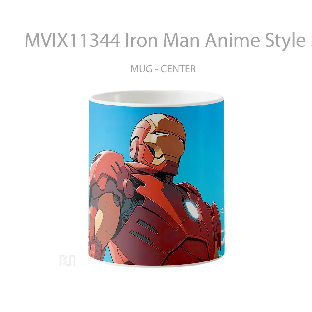 Mug Iron Man Anime Style Soft Heroic Scene Hadiah Unik Anime Lovers