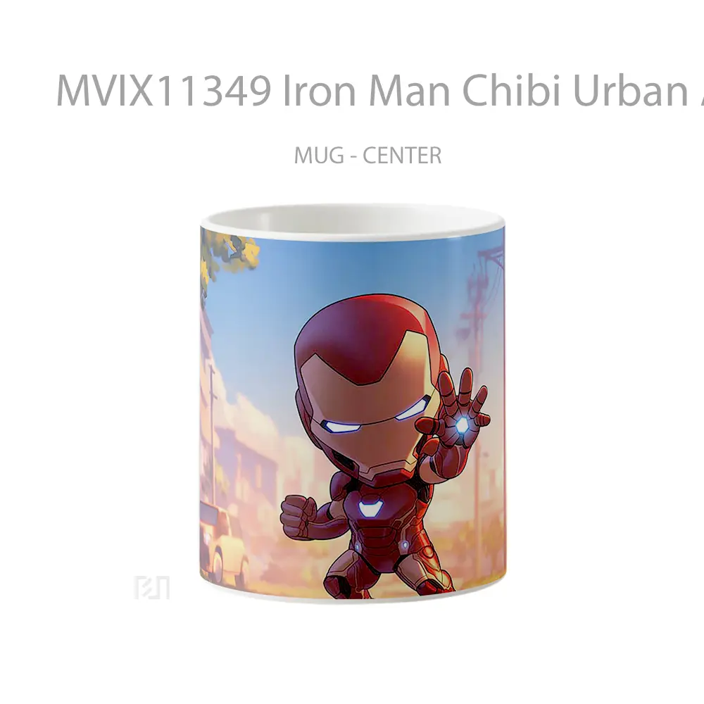 Mug Iron Man Chibi Urban Action Marvel Koleksi Mug Film dan Komik