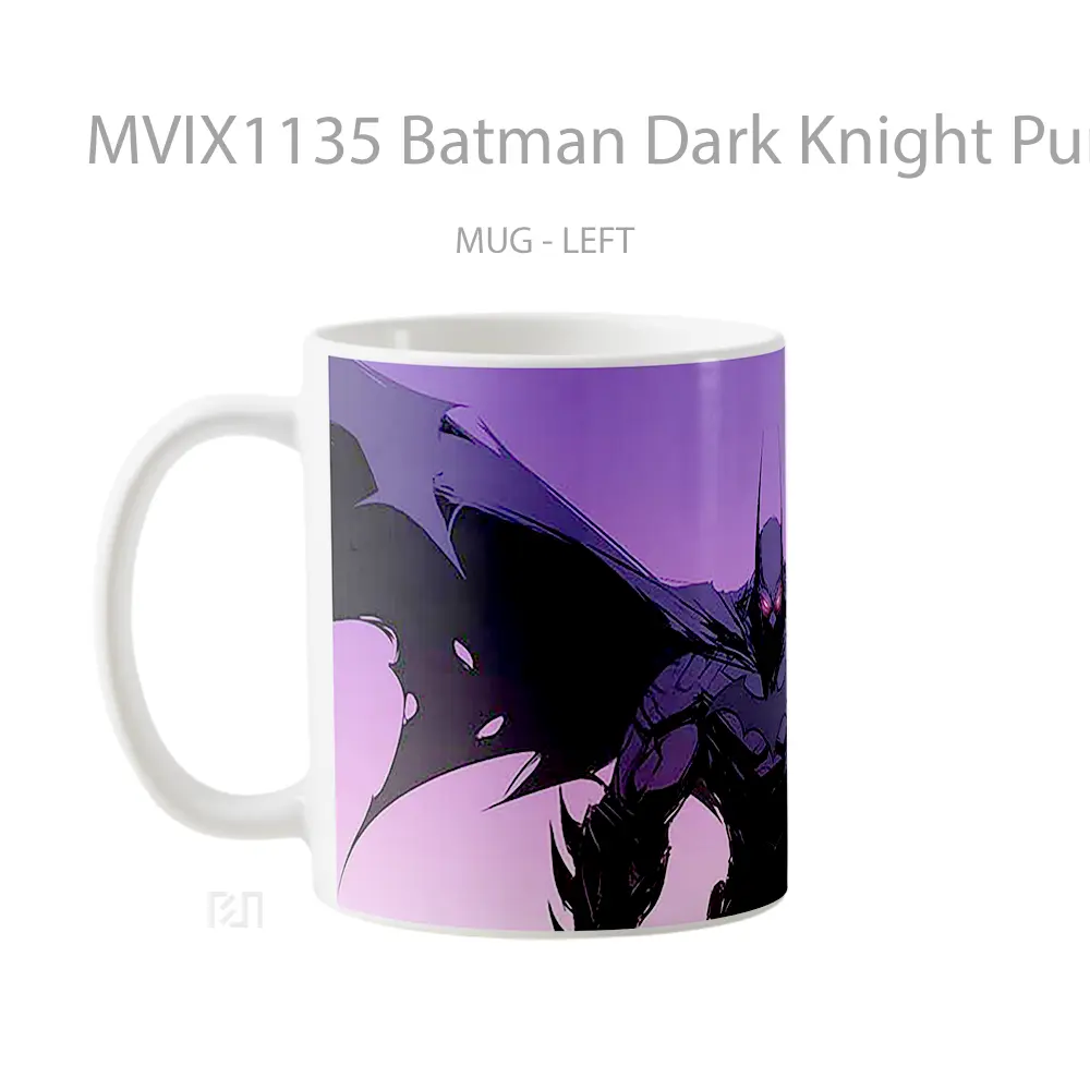 Mug Batman Dark Knight Purple Sky Hadiah Spesial Fans Superhero - All-side / Desain