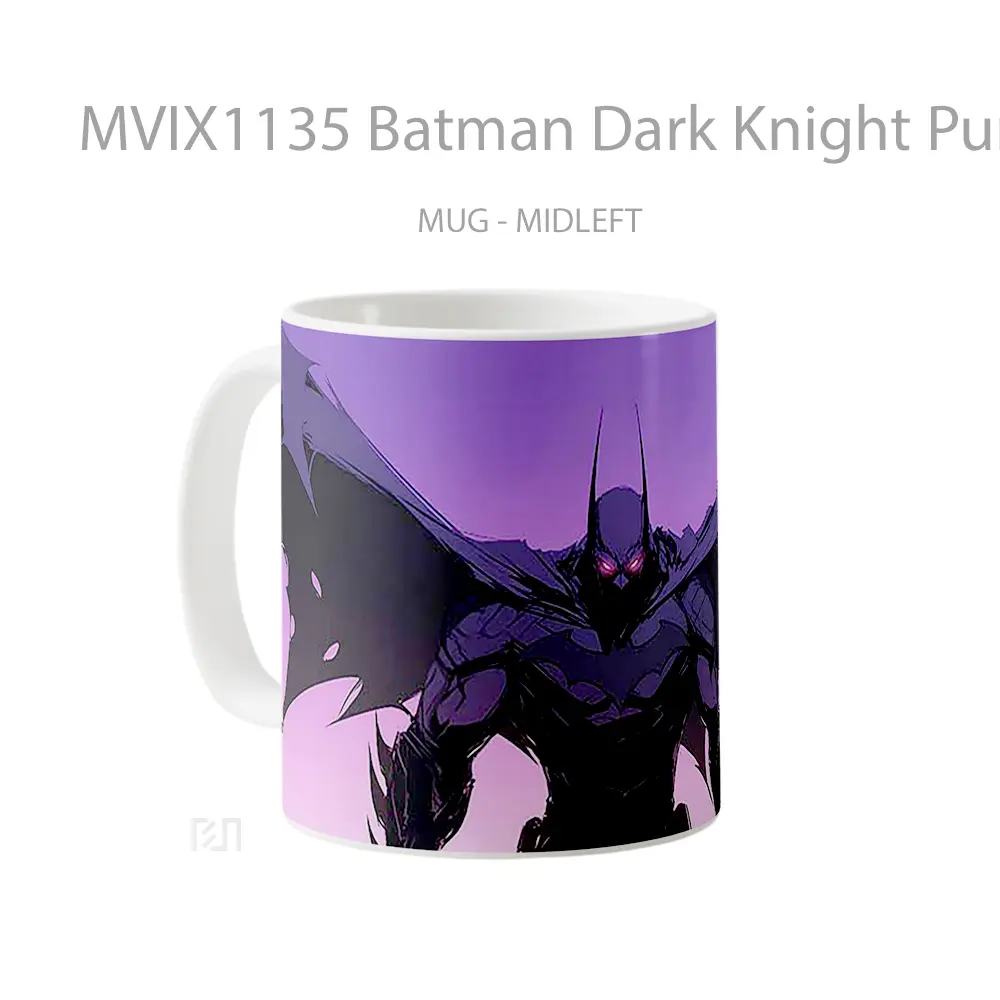 Mug Batman Dark Knight Purple Sky Hadiah Spesial Fans Superhero - All-side / Desain