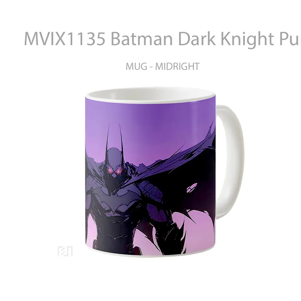 Mug Batman Dark Knight Purple Sky Hadiah Spesial Fans Superhero - All-side / Desain