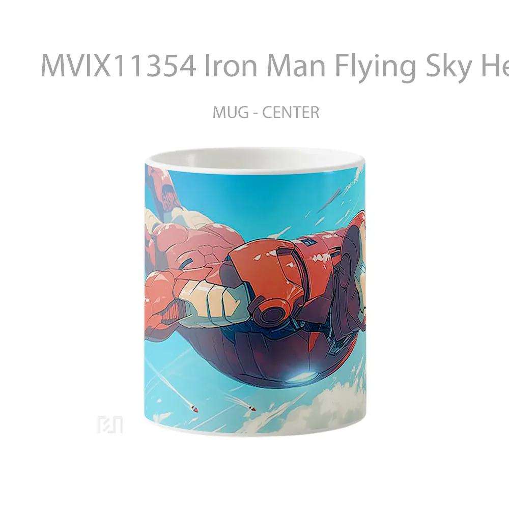 Mug Iron Man Flying Sky Hero Mug Anime Populer Koleksi Spesial