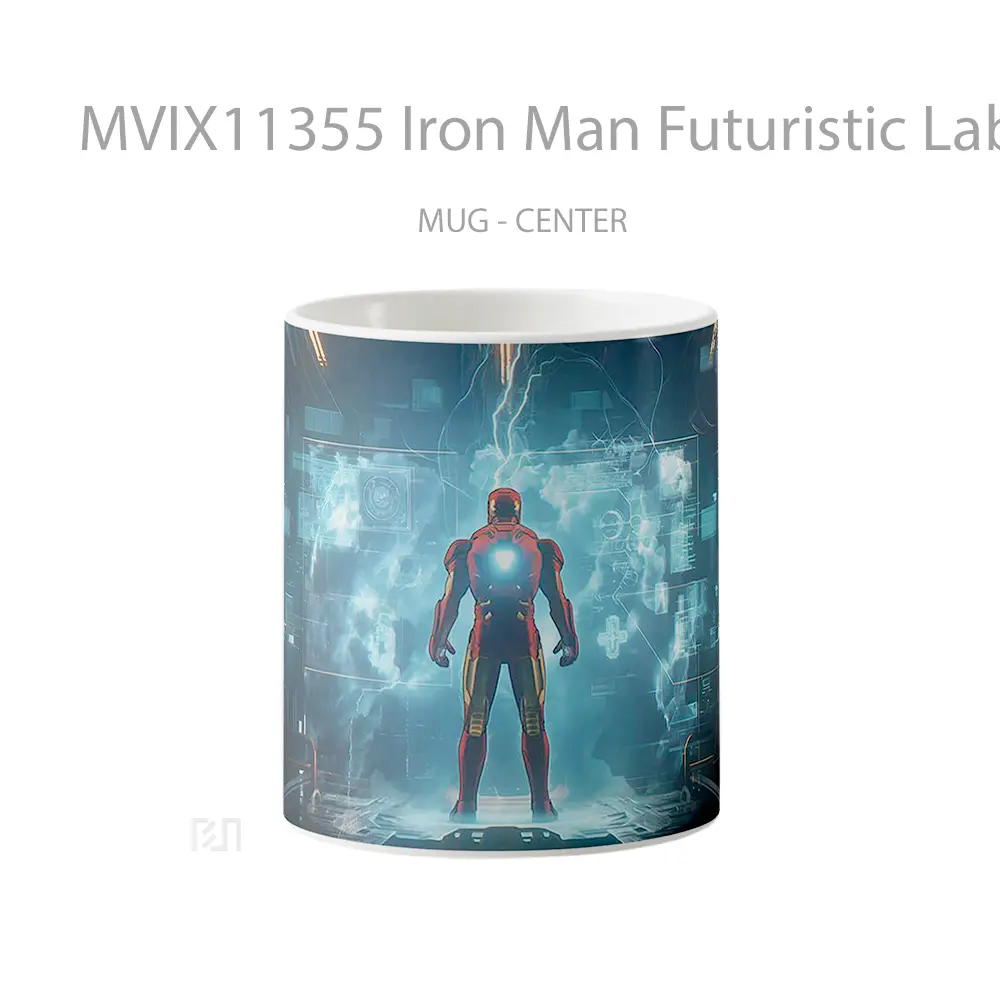 Mug Iron Man Futuristic Lab Hadiah Spesial Fans Superhero