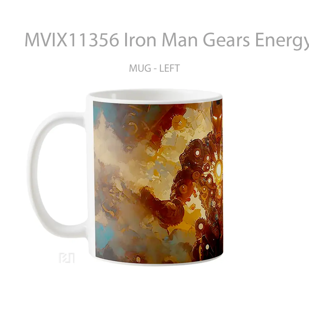 Mug Iron Man Gears Energy Merchandise Karakter Ikonik - All-side / Desain