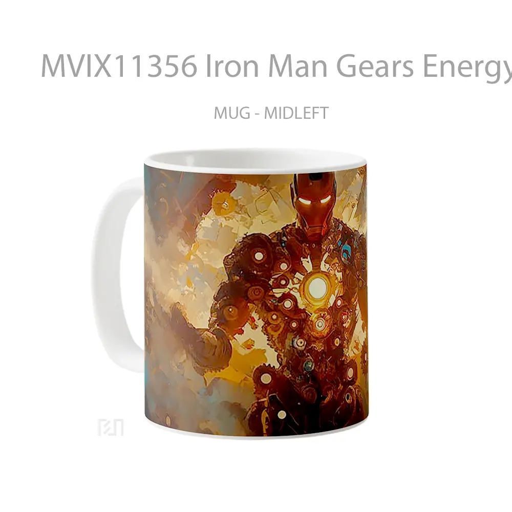 Mug Iron Man Gears Energy Merchandise Karakter Ikonik - All-side / Desain