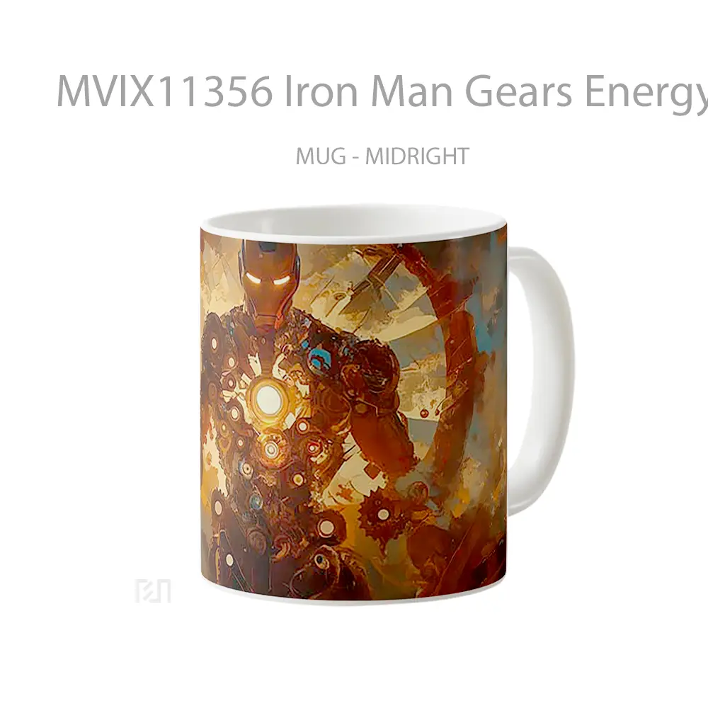 Mug Iron Man Gears Energy Merchandise Karakter Ikonik - All-side / Desain