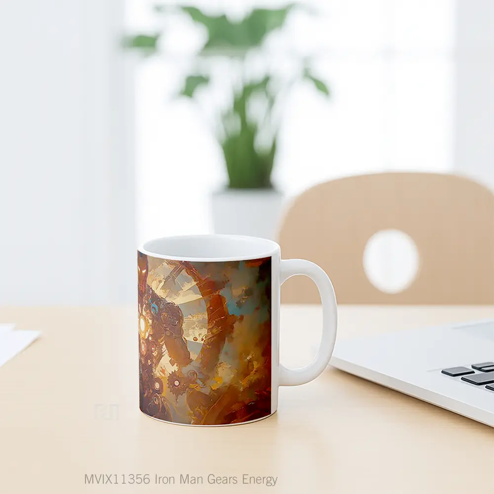 Mug Iron Man Gears Energy Merchandise Karakter Ikonik - All-side / Desain