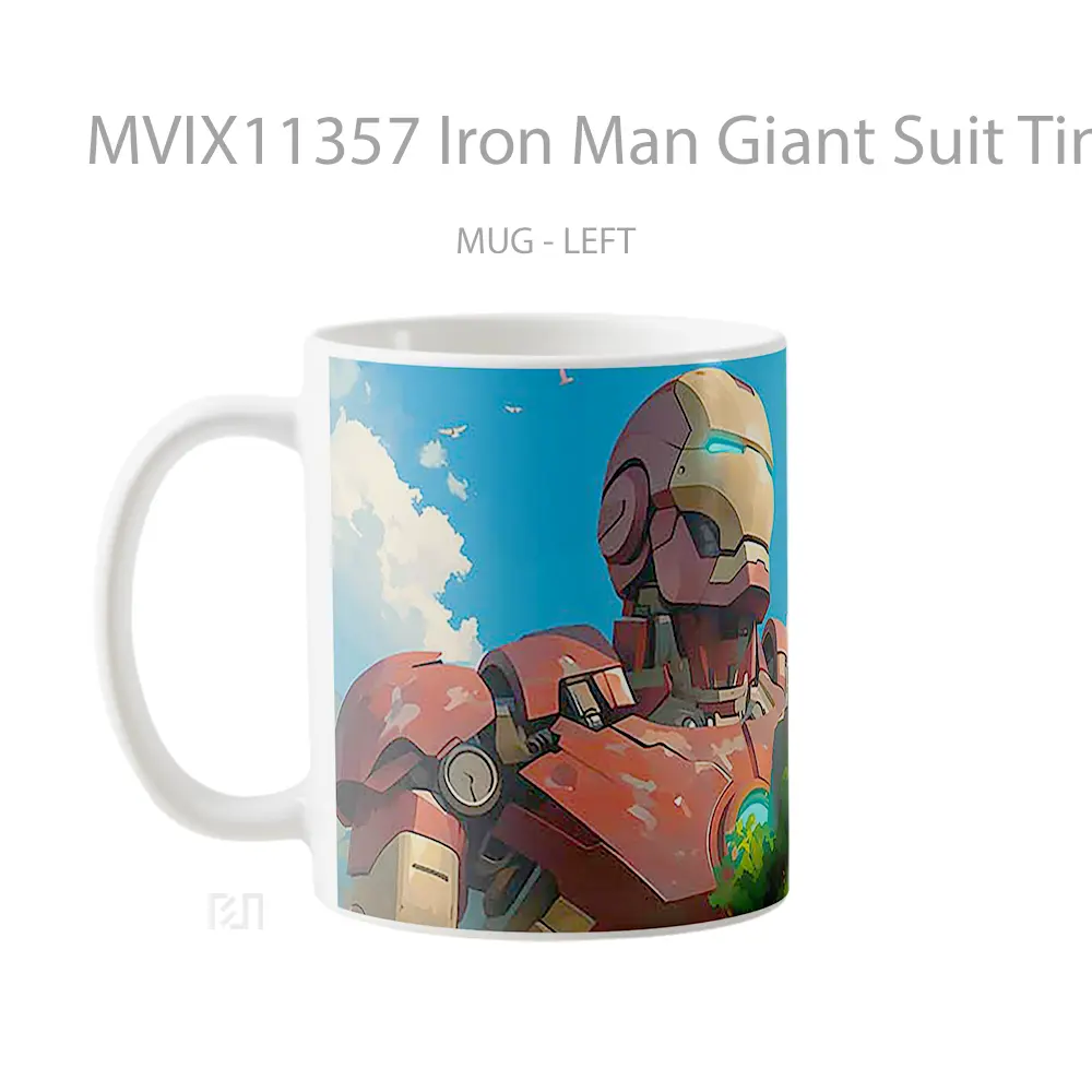 Mug Iron Man Giant Suit Tiny Figure Hadiah Spesial Fans Superhero - All-side / Desain