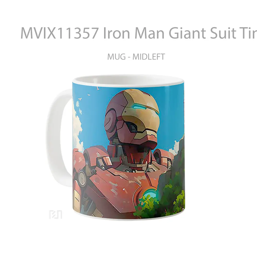 Mug Iron Man Giant Suit Tiny Figure Hadiah Spesial Fans Superhero - All-side / Desain