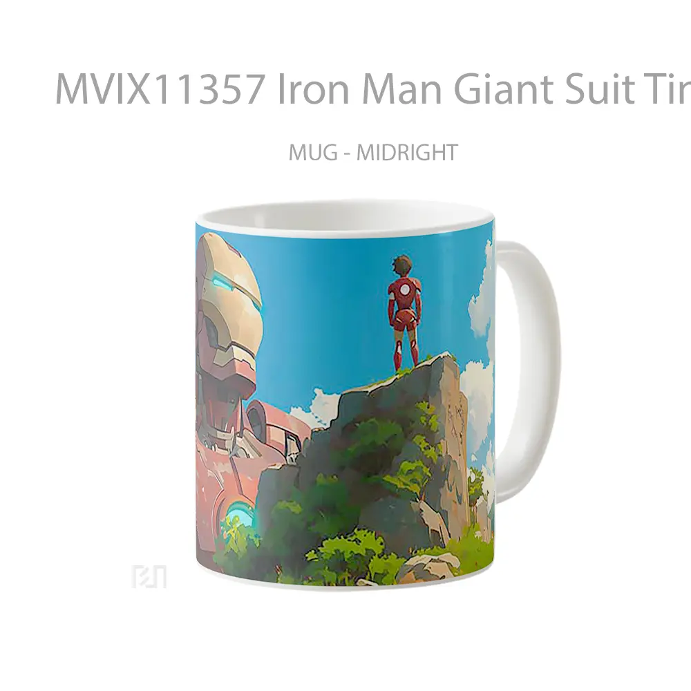 Mug Iron Man Giant Suit Tiny Figure Hadiah Spesial Fans Superhero - All-side / Desain