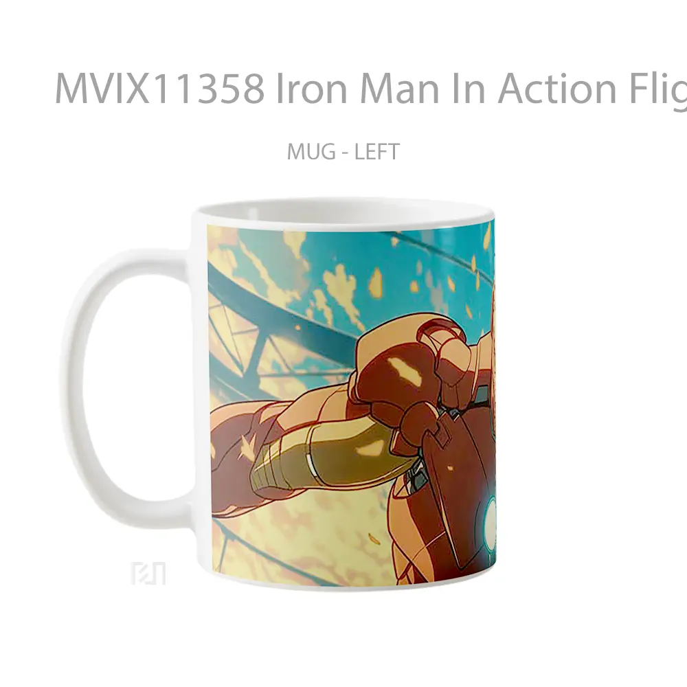 Mug Iron Man In Action Flight Hadiah Spesial Fans Superhero - All-side / Desain