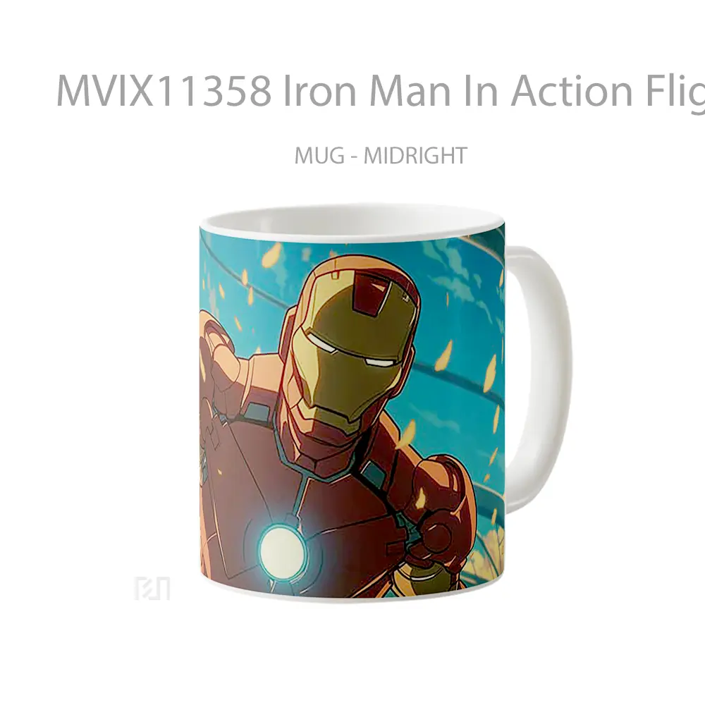 Mug Iron Man In Action Flight Hadiah Spesial Fans Superhero - All-side / Desain