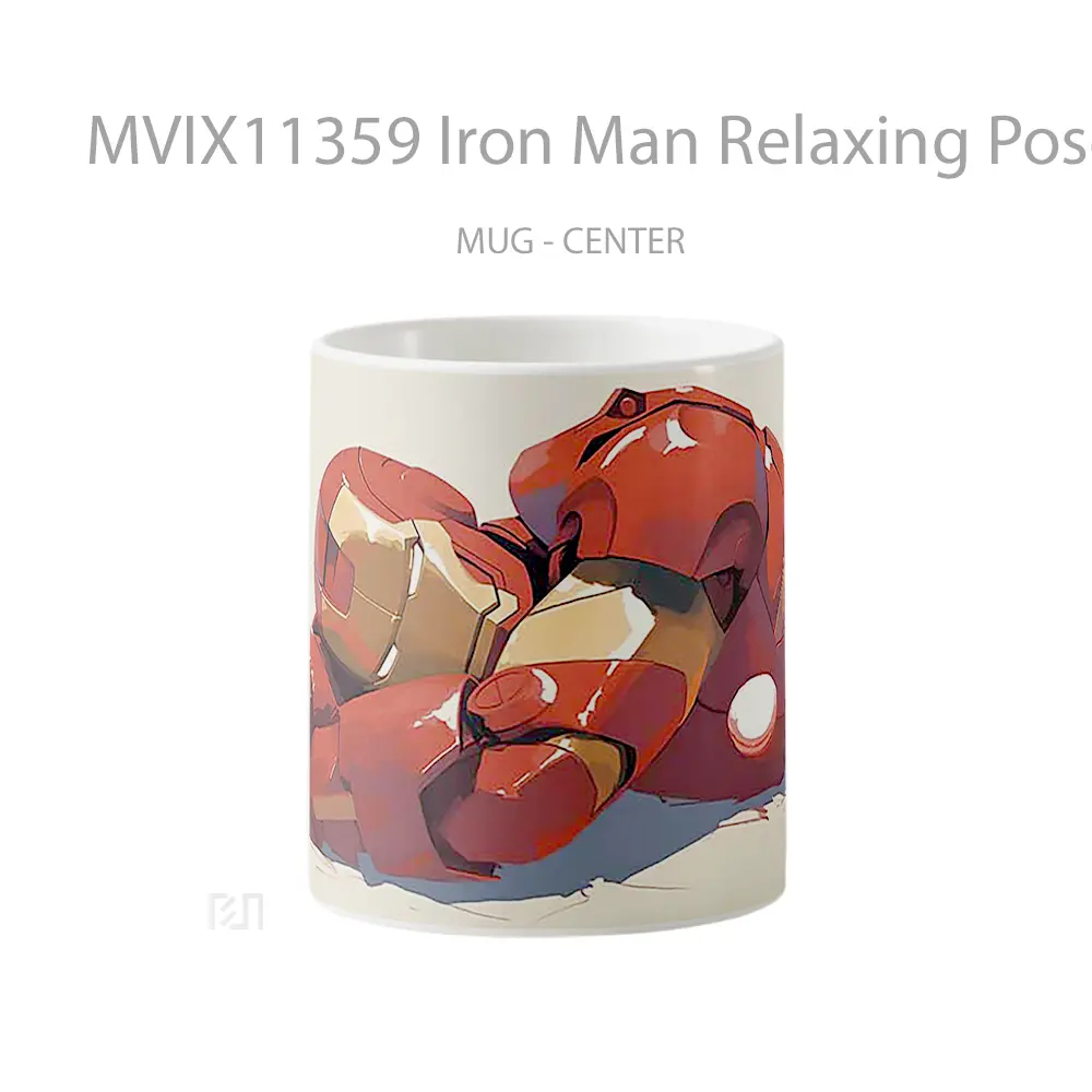 Mug Iron Man Relaxing Pose Gelas Keramik Koleksi Superhero