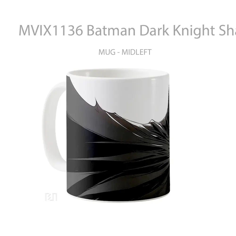Mug Batman Dark Knight Shadow Art Gelas Keramik Koleksi Superhero - All-side / Desain