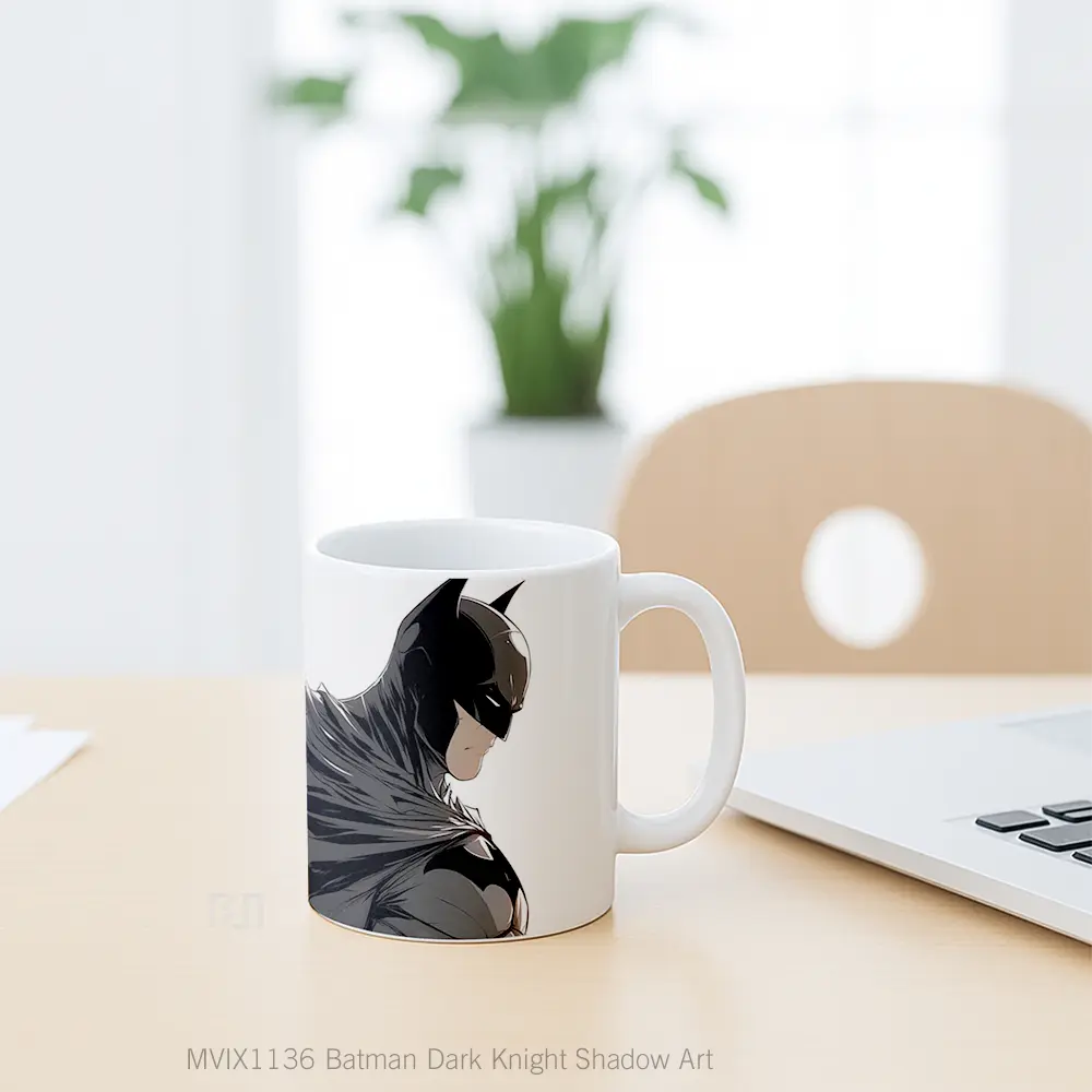 Mug Batman Dark Knight Shadow Art Gelas Keramik Koleksi Superhero - All-side / Desain