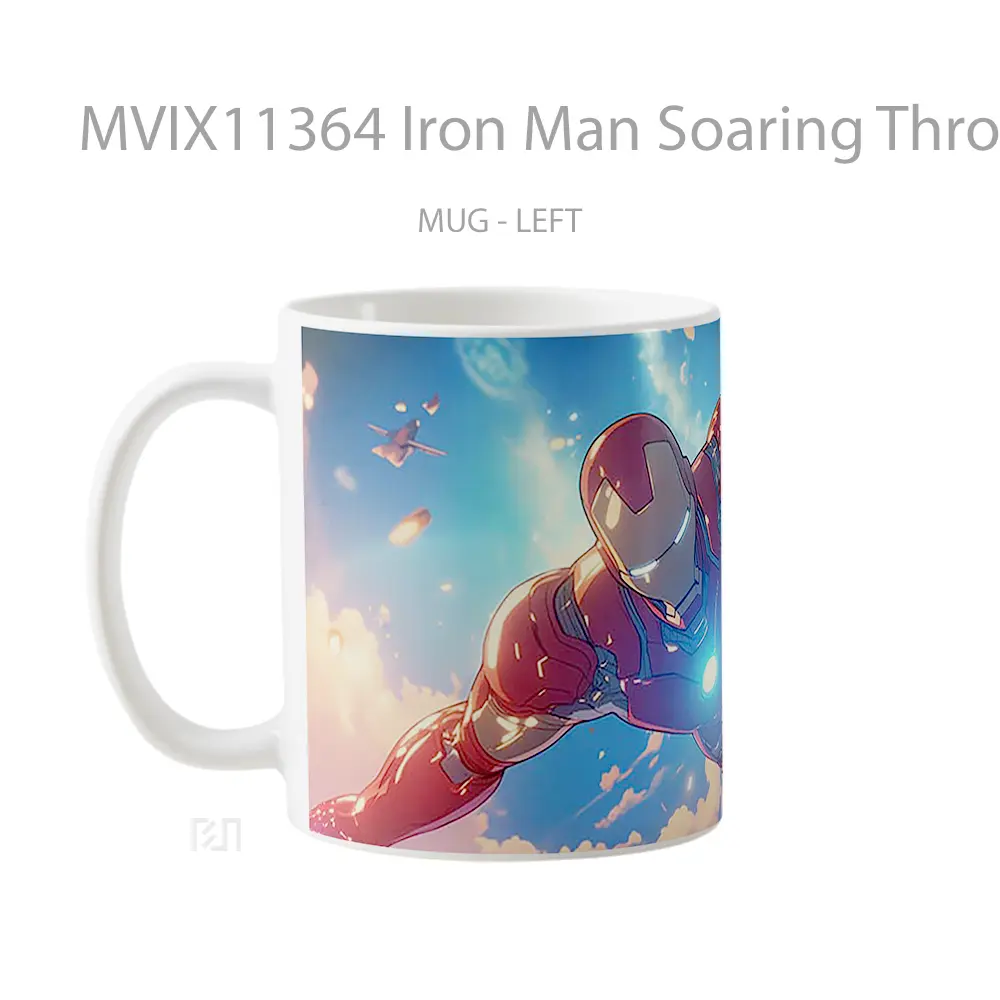 Mug Iron Man Soaring Through The Sky Merchandise Karakter Ikonik - All-side / Desain