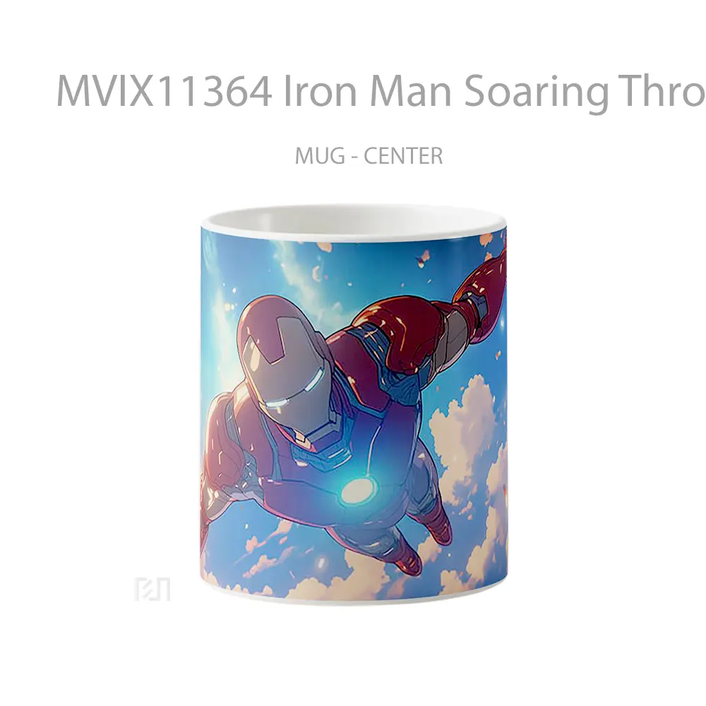 Mug Iron Man Soaring Through The Sky Merchandise Karakter Ikonik