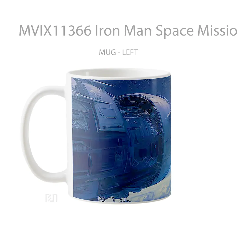 Mug Iron Man Space Mission Gelas Keramik Koleksi Superhero - All-side / Desain