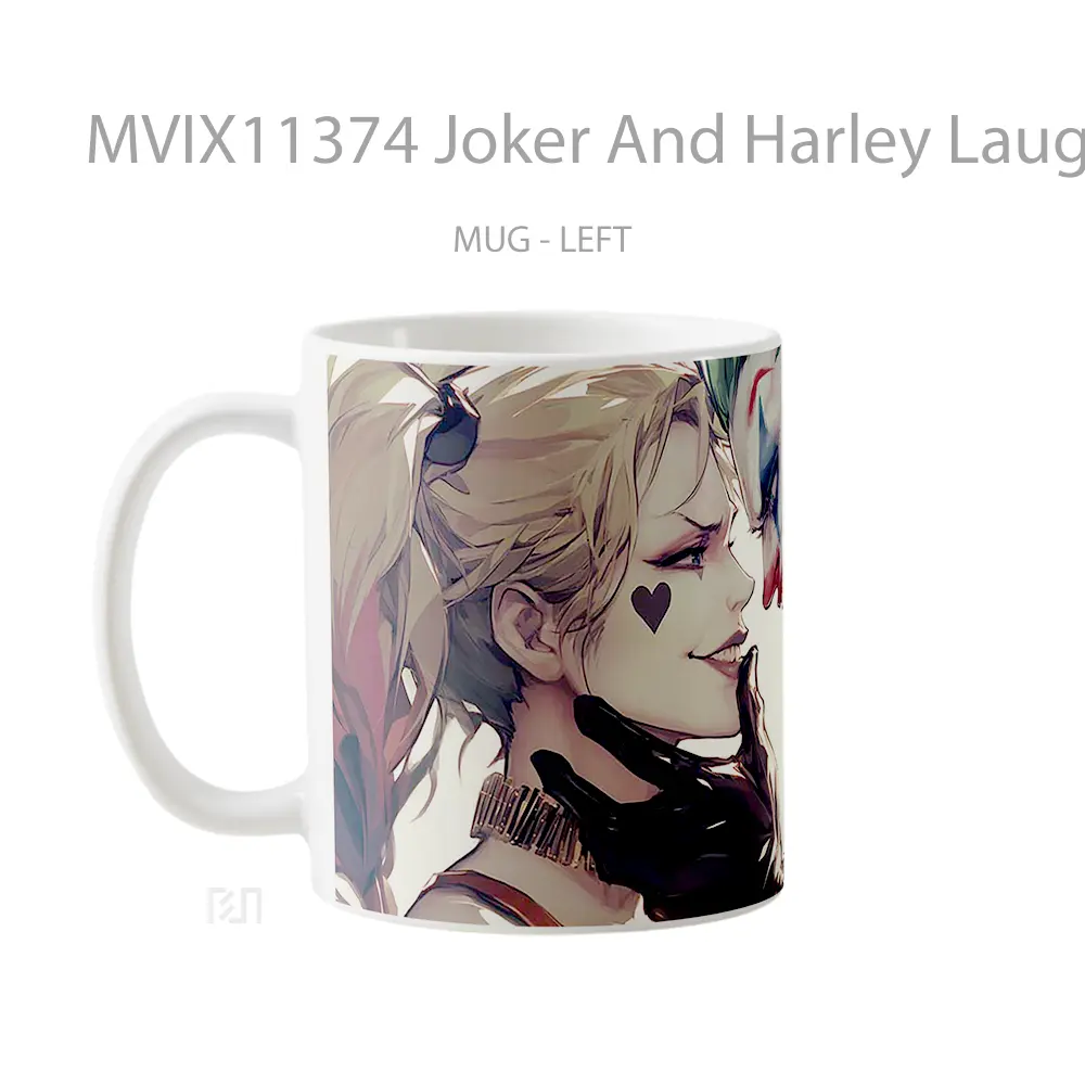 Mug Joker And Harley Laughing Romance Gelas Keramik Koleksi Superhero - All-side / Desain