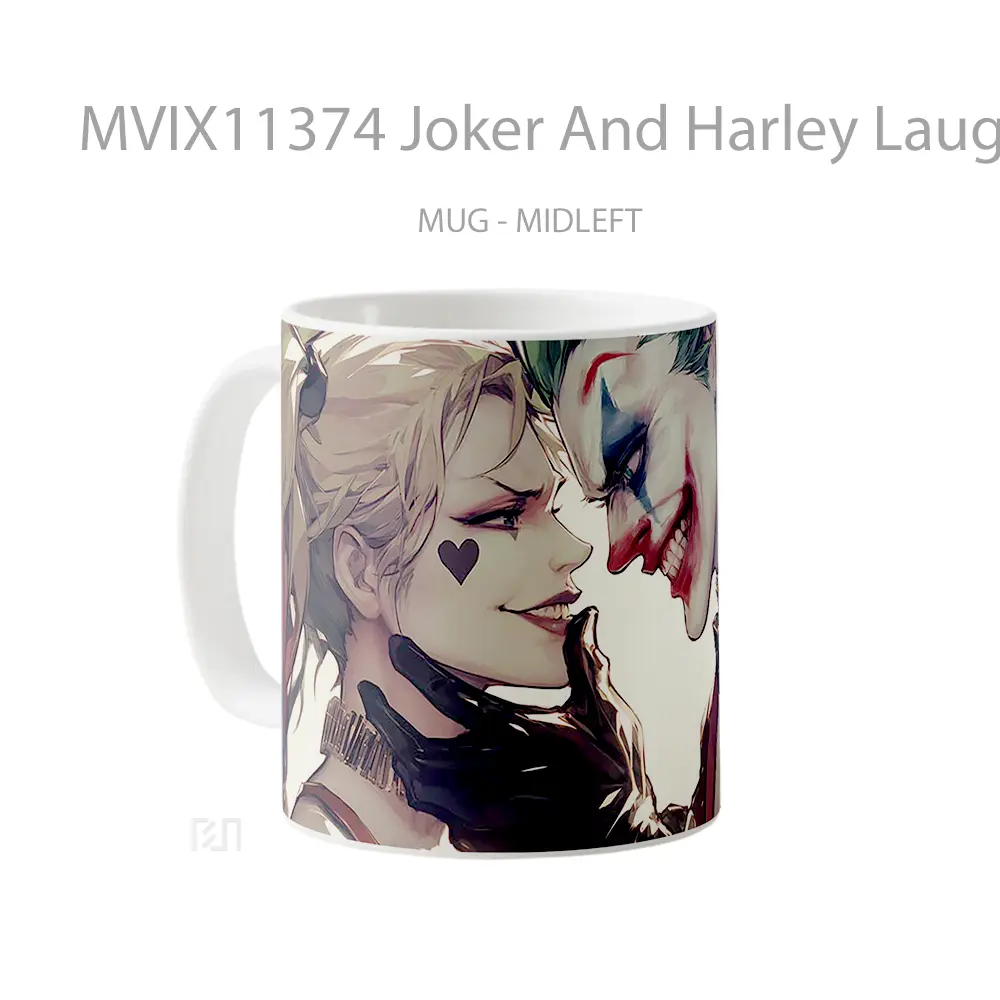 Mug Joker And Harley Laughing Romance Gelas Keramik Koleksi Superhero - All-side / Desain