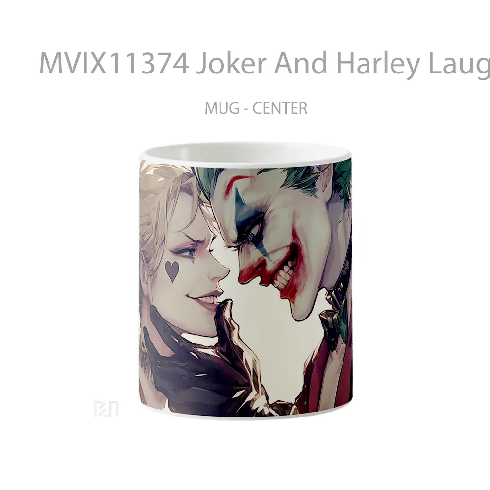 Mug Joker And Harley Laughing Romance Gelas Keramik Koleksi Superhero